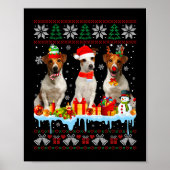 Poster Vilain Noël Jack Russell Terrier Chien Père Noël N (Devant)