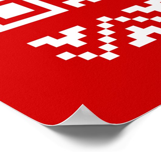 Poster Vilain Sweater QR Code Bonne année! (Coin)