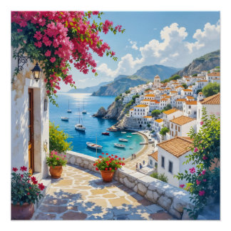 Poster Villa au bord de la mer