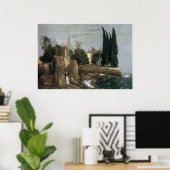 Poster Villa de bord de mer, Arnold Bocklin 1878 (Bureau à domicile)