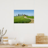 Poster Villa de ferme avec cyprès en Toscane (Cuisine)