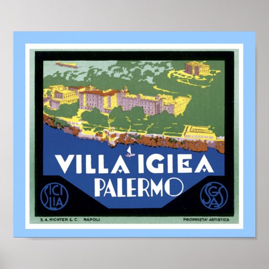 Poster Villa Igiea Palermo (Devant)