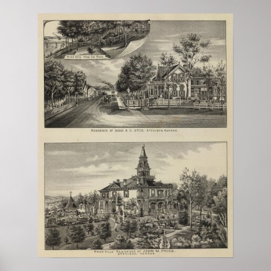 Poster Villa Otis Price, Kansas (Devant)