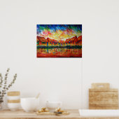 Poster Village Abstrait Cityscape XX (Cuisine)