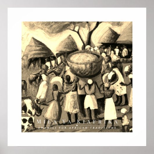 Poster Village africain (Devant)