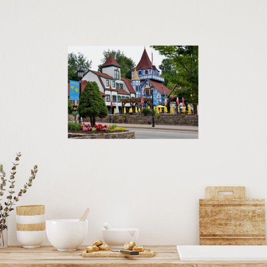 Poster Village alpin (Cuisine)