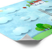 Poster Village au-dessus des nuages (Coin)