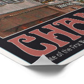 Poster Village de Chamonix (noir) (Coin)