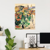 Poster Village de Gardanne, Paul Cézanne (Bureau à domicile)