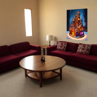 Poster Village de Gingerbread | Art AI