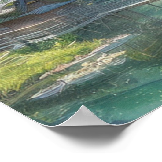 Poster Village de montagne caché (Coin)