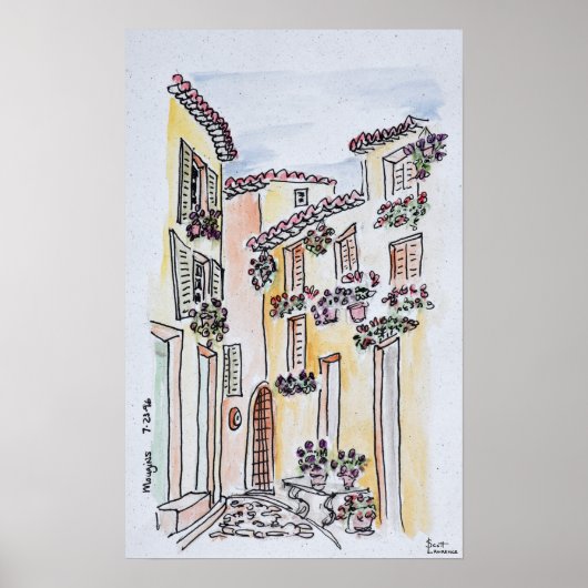 Poster Village de Mougins | Provence, Sud de la France (Devant)