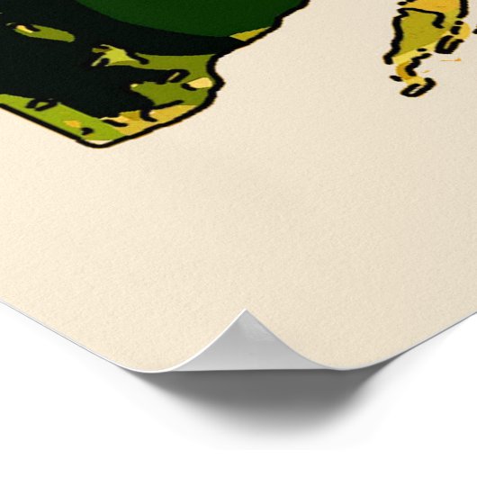 Poster Village De Neige, Abstrait (Coin)