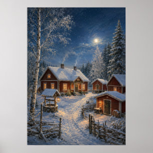Poster Village de Noël II - Ferme d'hiver