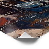 Poster Village de pêcheurs balnéaire pittoresque (Coin)