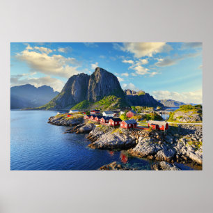 Poster Village de pêcheurs de Hamnoy sur les îles Lofoten