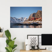 Poster Village de pêcheurs Hamnoya Lofoten (Bureau à domicile)