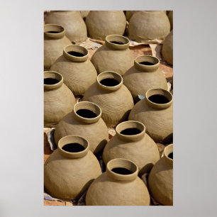 Poster Village de poterie, région d'Ashanti, Ghana