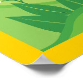 Poster Village de printemps, toit rouge maisons personnal (Coin)