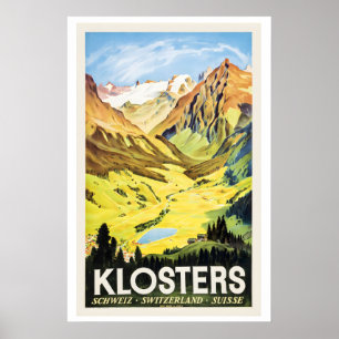 Poster Village de station alpine de Klosters Graubünden