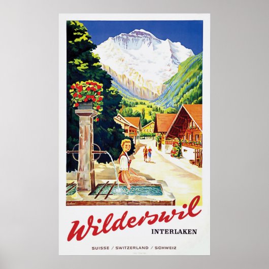 Poster Village de Wilderswil, Interlaken, Suisse (Devant)