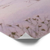 Poster Village d'hiver aquarelle en neige Noël (Coin)