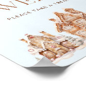 Poster Village d'hiver Les bébés de Noël sont doux (Coin)