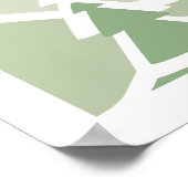 Poster Village d'hiver, toit rouge maisons personnalisé P (Coin)