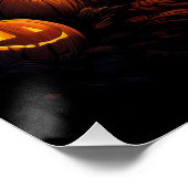 Poster Village éffrayant d'Halloween avec des poussettes (Coin)