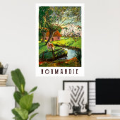Poster Village en Normandie, France (Bureau à domicile)