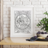 Poster Village Gnome Mandala Couleur adulte