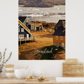 Poster Village in Greenland, scenic landscape photo (Cuisine)