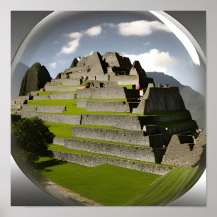 Poster Village Inca dans la Vallée Sacrée