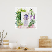 Poster Village marocain Watercolor Boho (Cuisine)