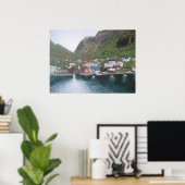 Poster Village norvégien (Bureau à domicile)