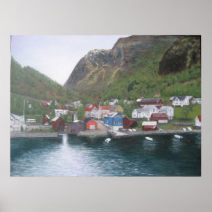 Poster Village norvégien