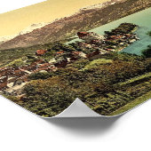 Poster Village Oberhofen, Oberland bernois, Suisse c (Coin)