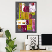 Poster Village rose (Bureau à domicile)