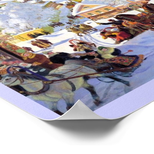 Poster Village russe en hiver (Coin)