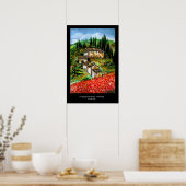 POSTER VILLAGE RUSTIQUE ANTIQUE EN TOUSCANE (Cuisine)
