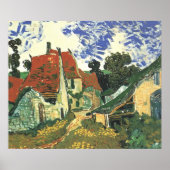 Poster Village Street à Auvers par Vincent van Gogh (Devant)