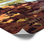 Poster Village sur les bords de Seine par Alfred Sisley (Coin)