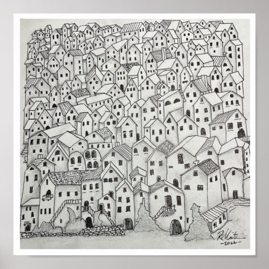 Poster Village toscan (Devant)