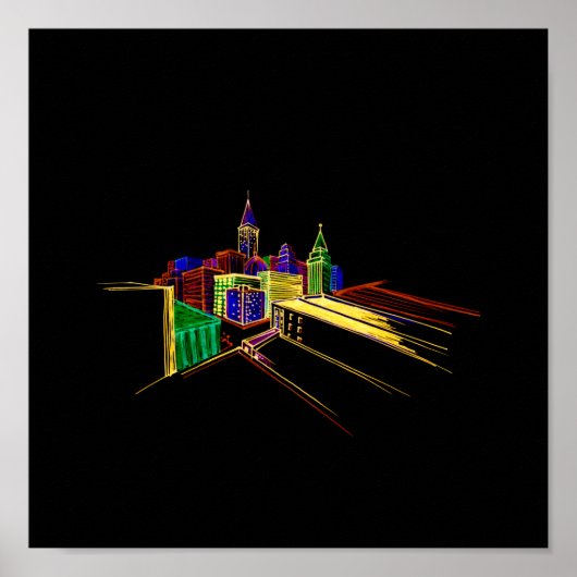 Poster Ville animée (Devant)