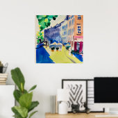 Poster Ville aquarelle Praga (Bureau à domicile)