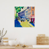 Poster Ville aquarelle Praga (Cuisine)