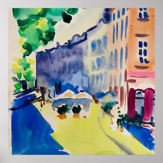 Poster Ville aquarelle Praga (Devant)