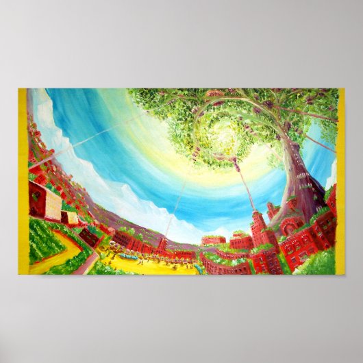 Poster Ville arborée (Devant)