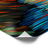 Poster Ville au coucher du soleil ; Vincent Van Gogh Styl (Coin)