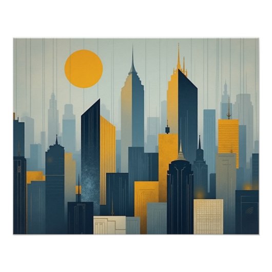 Poster Ville au Soleil (Devant)